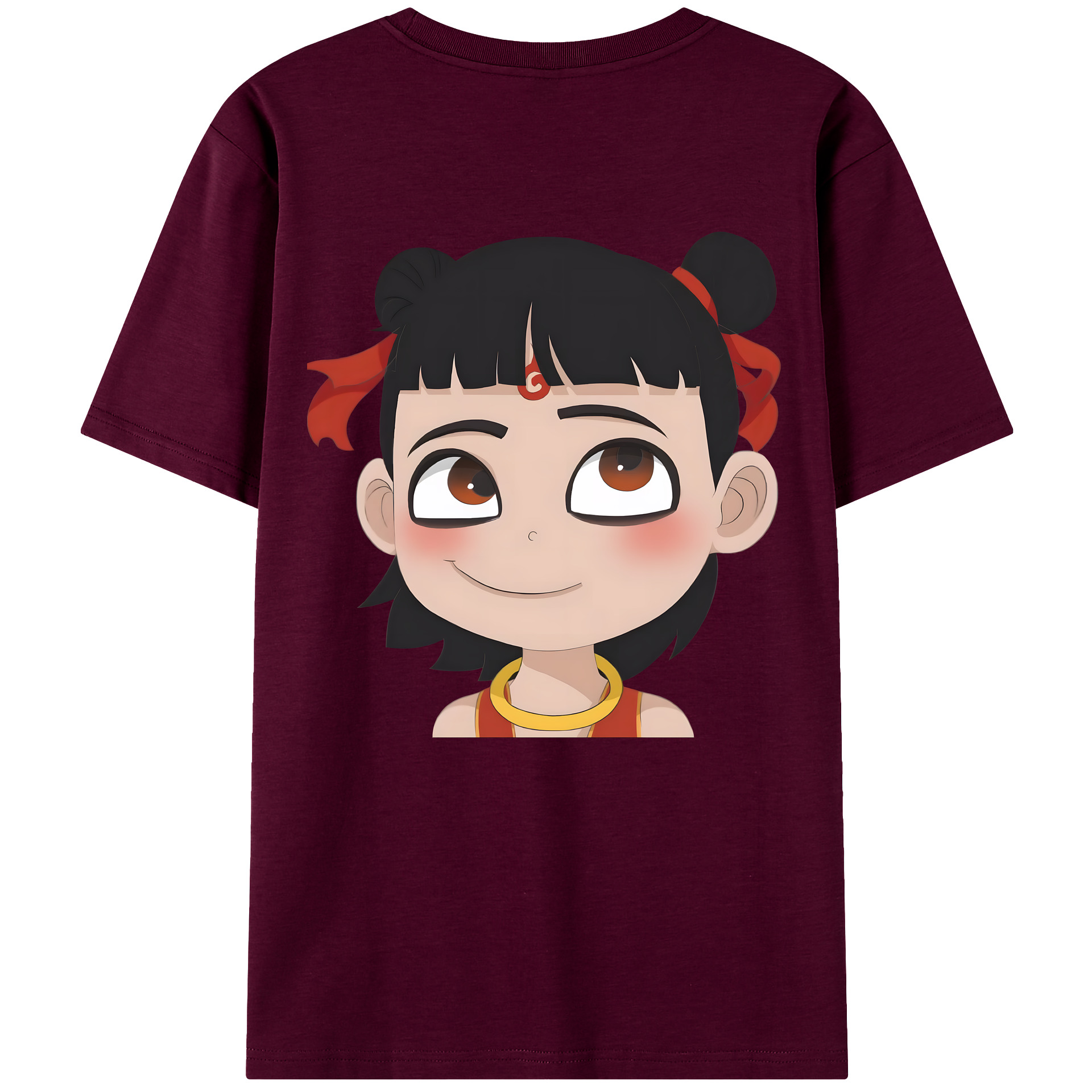 （画像用） Ne Zha 2 ナタ 魔童の大暴れ レディース半袖Tシャツ(バックプリント)